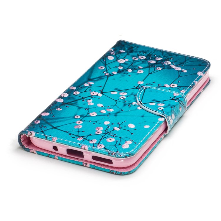 Pattern Printing PU Leather Stand Case for Motorola Moto G5S Plus - Tree with Flowers-6