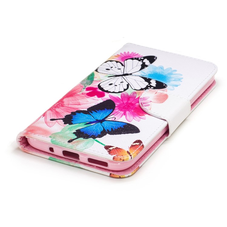 Pattern Printing Wallet Leather Cell Protective Case for Motorola Moto G5S Plus - Butterfly and Flowers-6