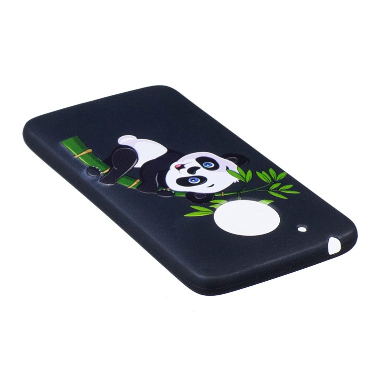 Embossing Pattern Matte Soft TPU Shell for Motorola Moto G5 - Panda and Bamboo-4