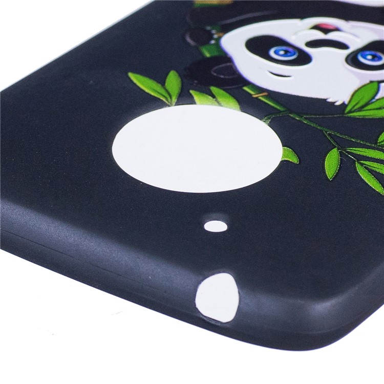 Embossing Pattern Matte Soft TPU Shell for Motorola Moto G5 - Panda and Bamboo-6
