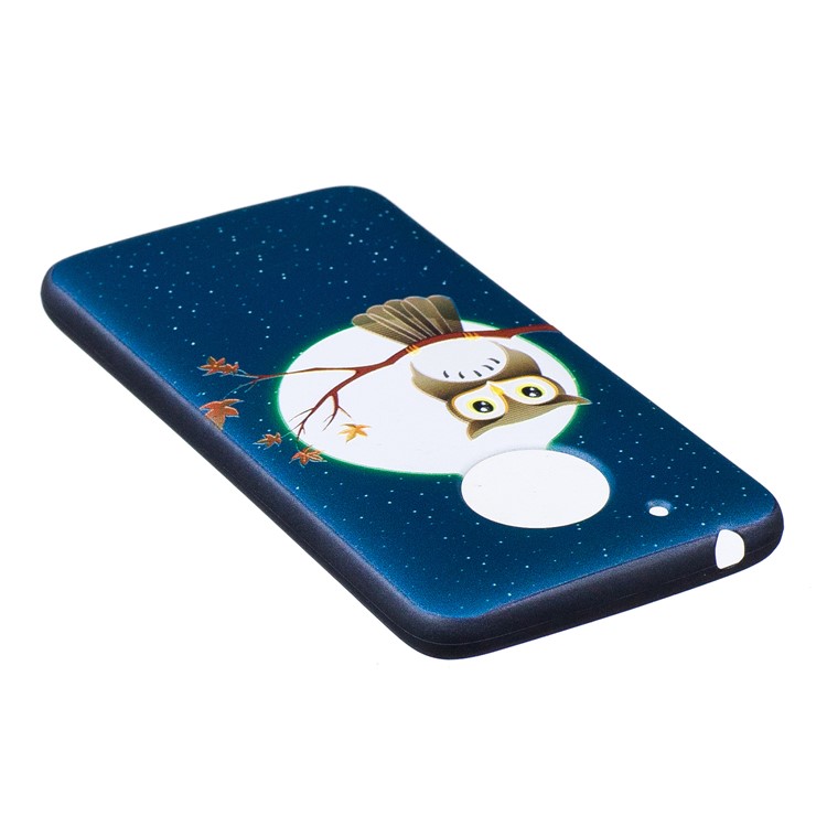 Embossing Pattern Matte Soft TPU Phone Case for Motorola Moto G5 - Moon and Owl-4