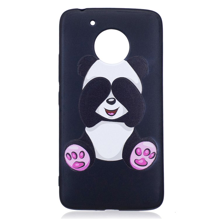 Embossing Pattern Matte Soft TPU Phone Cover for Motorola Moto G5 - Lovely Panda-2