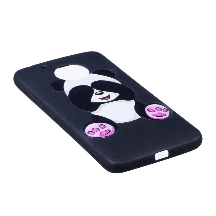 Embossing Pattern Matte Soft TPU Phone Cover for Motorola Moto G5 - Lovely Panda-3