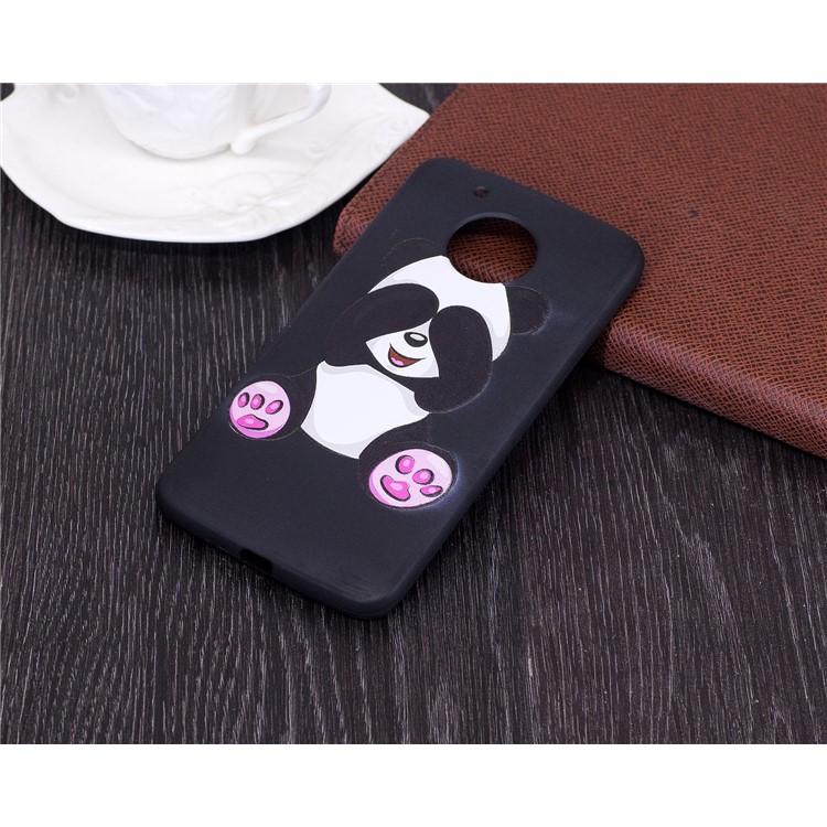 Embossing Pattern Matte Soft TPU Phone Cover for Motorola Moto G5 - Lovely Panda-7