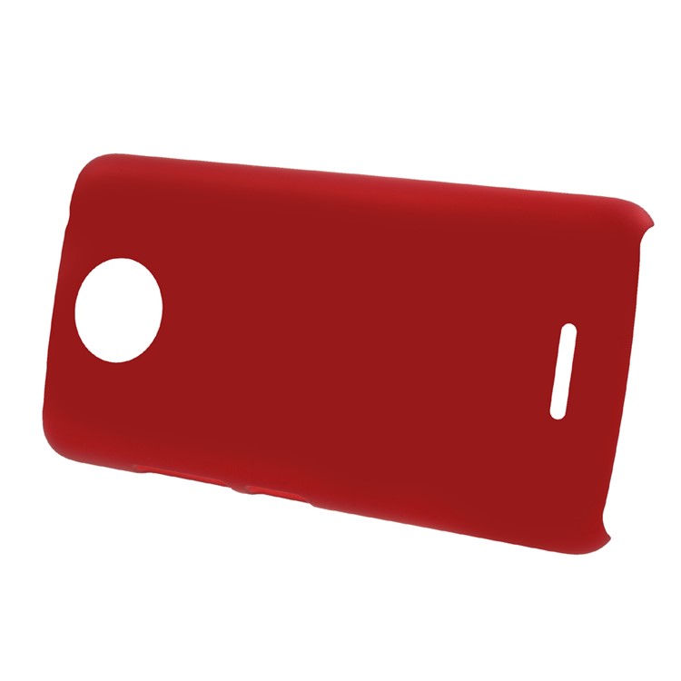 Rubberized Plastic Hard Protective Back Casing for Motorola Moto C Plus - Red-2