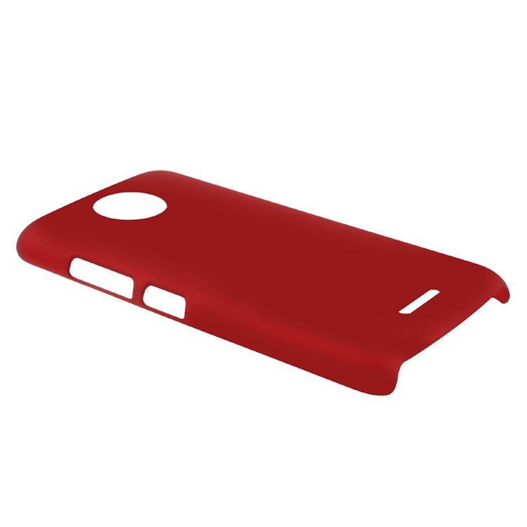 Rubberized Plastic Hard Protective Back Casing for Motorola Moto C Plus - Red-3
