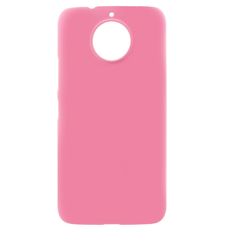 Rubberized PC Case Accessory for Motorola Moto G5S - Pink-1