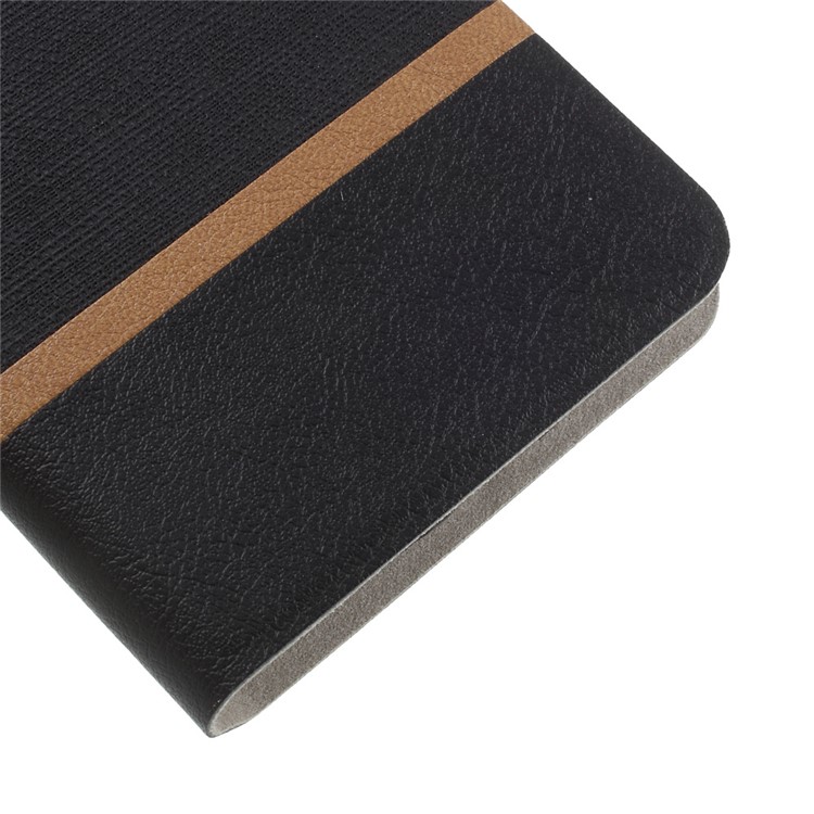 For Motorola Moto G6 Cross Texture Stand Leather Card Holder Case Built-in Steel Sheet - Black-7