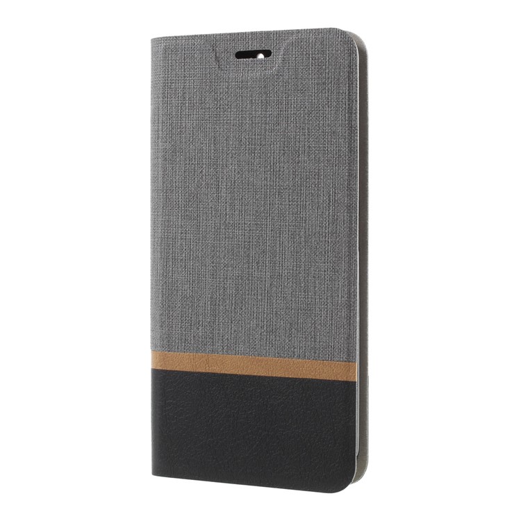 Cross Texture Stand Leather Mobile Phone Case Built-in Steel Sheet with Card Holder for Motorola Moto G5S - Grey-2