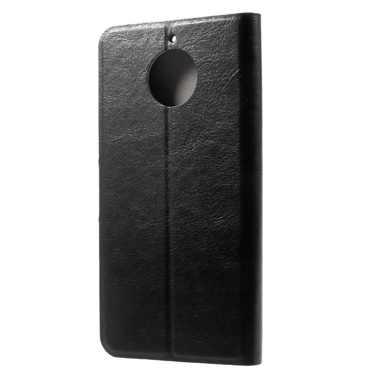 Crazy Horse Card Slot Stand Leather Case for Motorola Moto G6 - Black-2