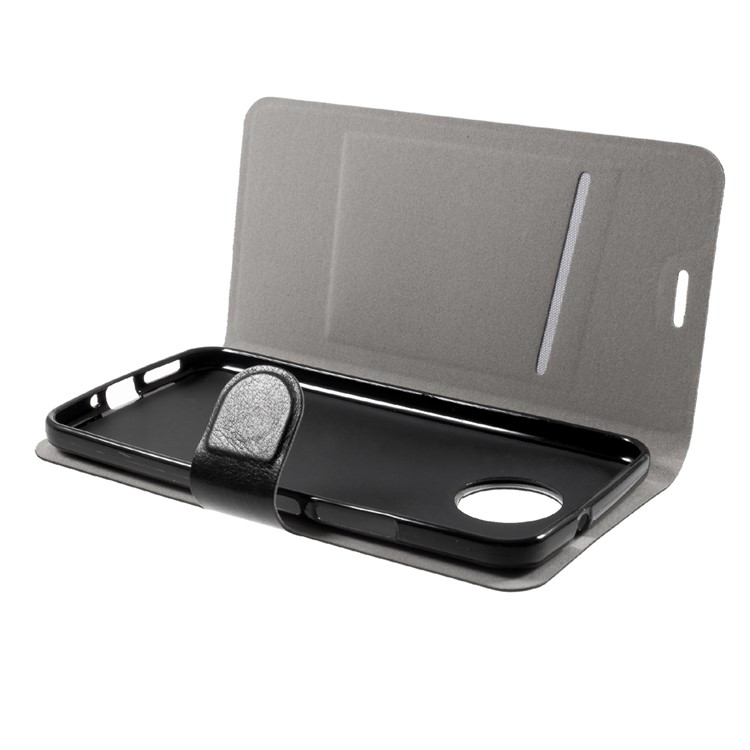 Crazy Horse Card Slot Stand Leather Case for Motorola Moto G6 - Black-5