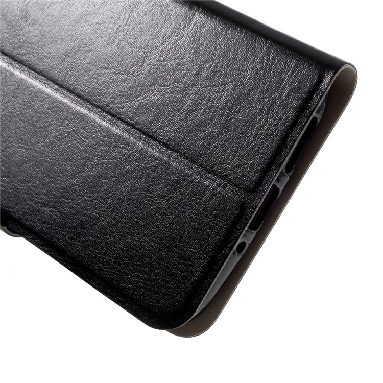 Crazy Horse Card Slot Stand Leather Case for Motorola Moto G6 - Black-8