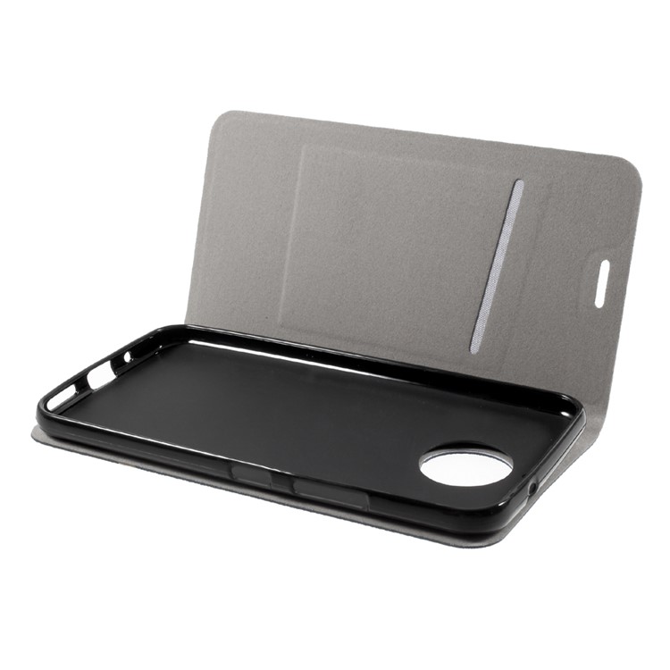 Bi-color Cross Grain Leather Stand Cover Case Built-in Steel Sheet for Motorola Moto G6/G6 Plus - Blue-5
