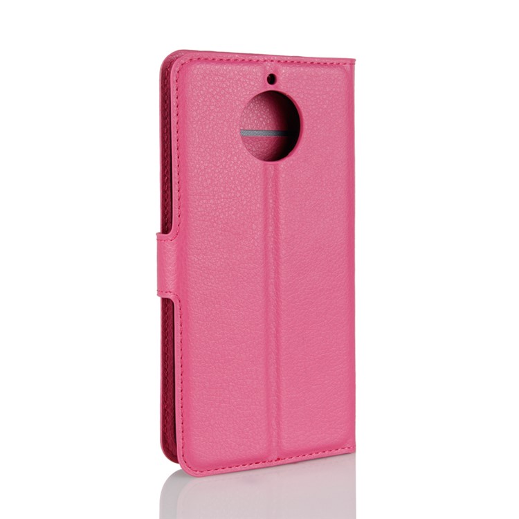 For Motorola MOTO G5S Plus Litchi Grain Wallet Leather Stand Phone Shell - Rose-6