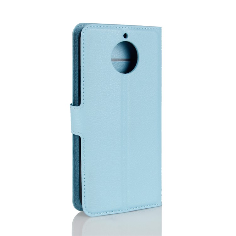 Litchi Grain Wallet Leather Stand Mobile Case Cover For Motorola MOTO G5S Plus - Blue-6