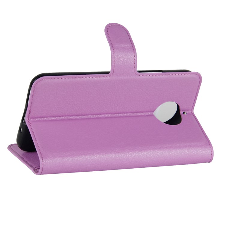 For Motorola MOTO G5S Plus Litchi Grain Wallet Flip Leather Mobile Phone Cover - Purple-5
