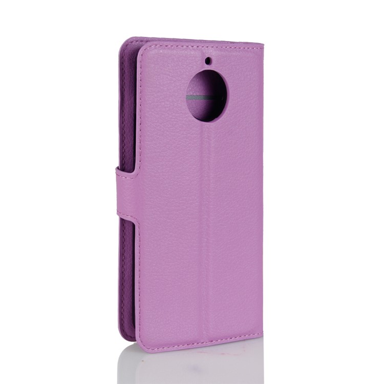 For Motorola MOTO G5S Plus Litchi Grain Wallet Flip Leather Mobile Phone Cover - Purple-6
