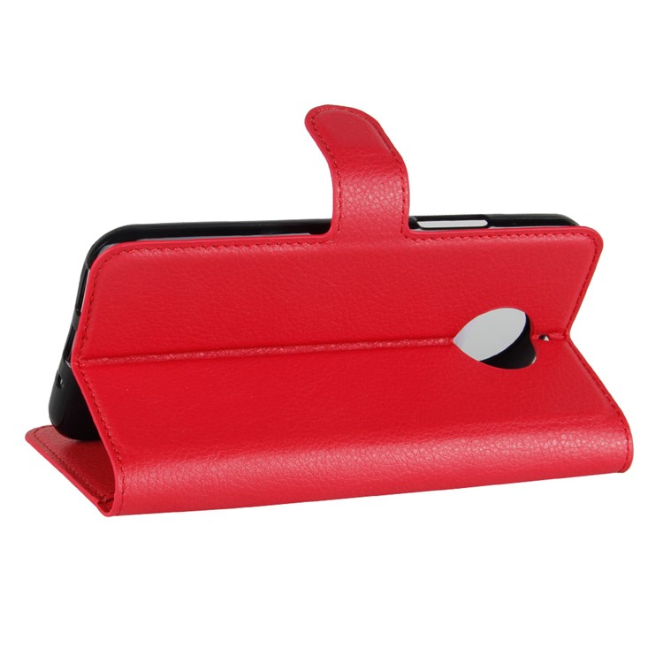 Litchi Skin Wallet Leather Stand Mobile Shell for Motorola Moto G5S - Red-5