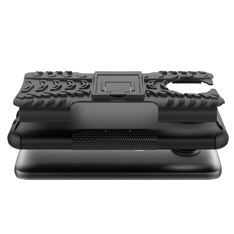 Tyre Pattern 2-in-1 TPU + PC Hybrid Mobile Back Cover with Kickstand for Motorola Moto G5S Plus - Black-9