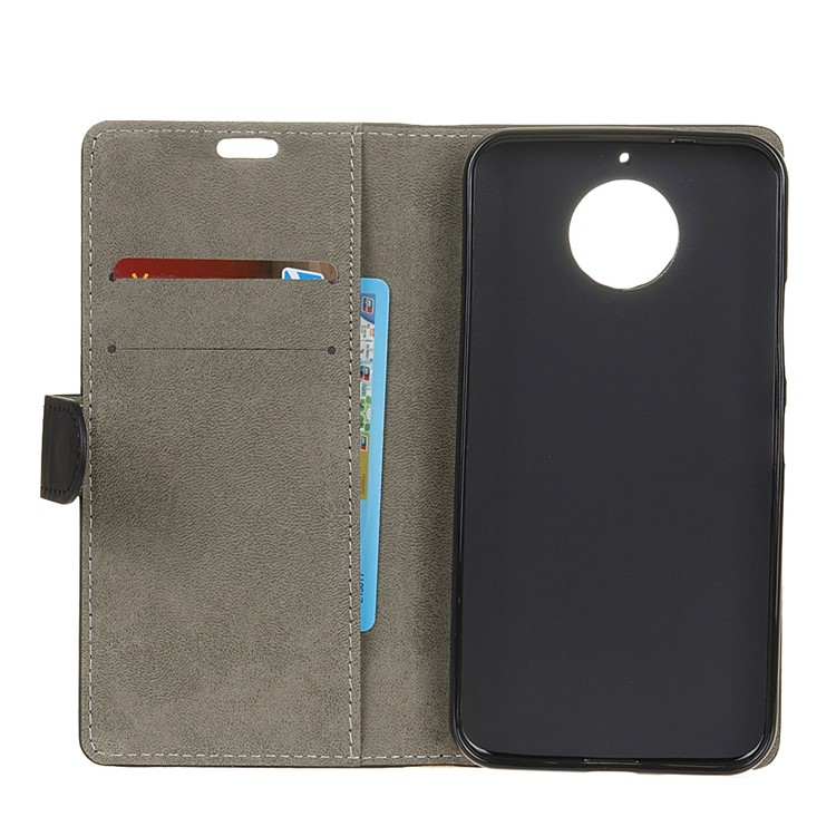Magnetic PU Leather Stand Wallet Case for Motorola Moto E4 Plus - Black-4