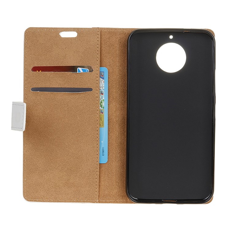 Patterned Leather Wallet Phone Cover for Motorola Moto E4 Plus - Eiffel Tower and Maple Leaves-7