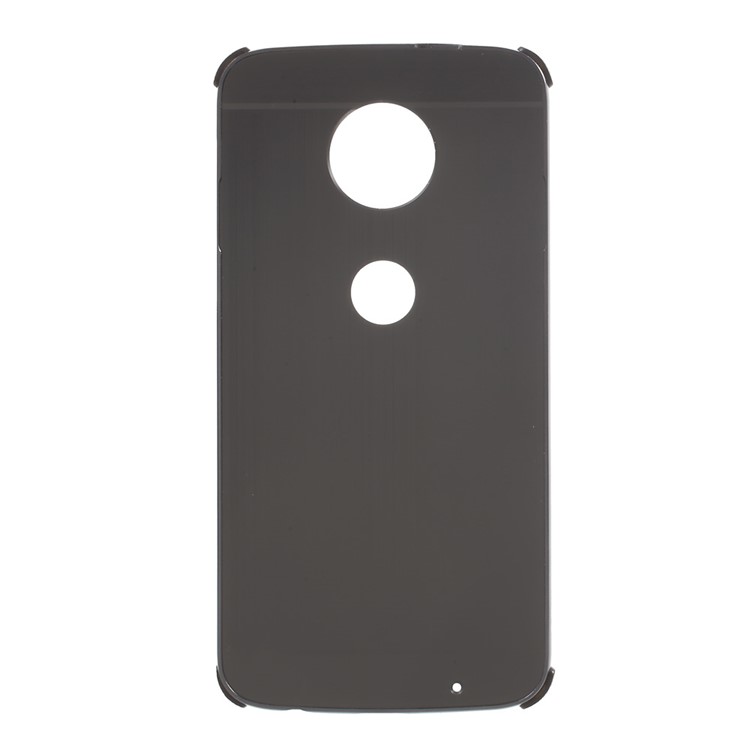 Slide-on Brushed PC Plate + Metal Bumper Combo Case for Motorola Moto Z2 Play - Black-2