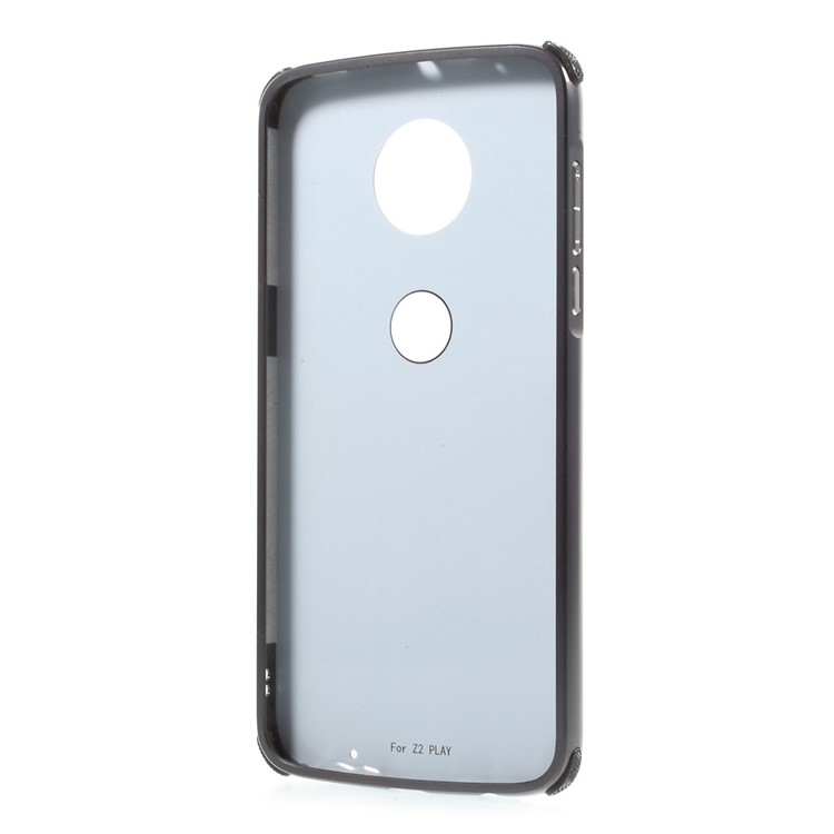 Slide-on Brushed PC Plate + Metal Bumper Combo Case for Motorola Moto Z2 Play - Black-4