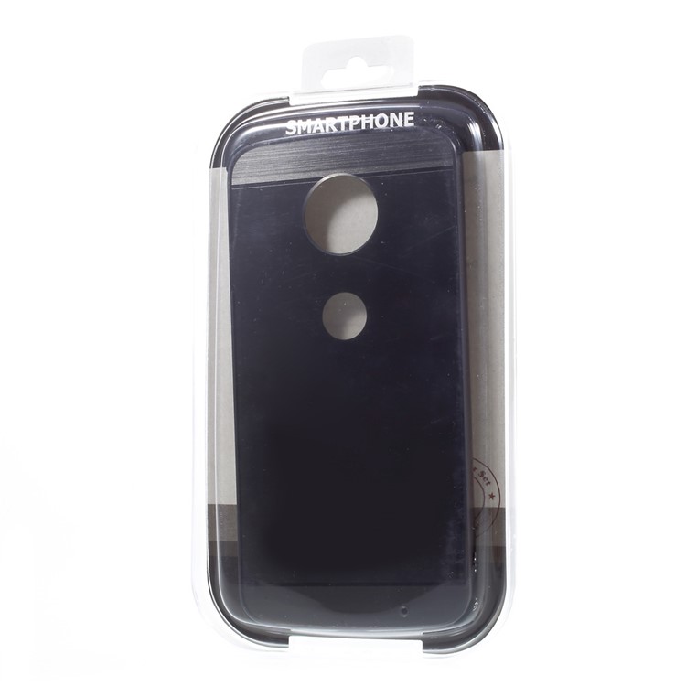 Slide-on Brushed PC Plate + Metal Bumper Combo Case for Motorola Moto Z2 Play - Black-9