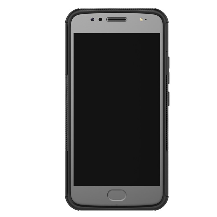 2-in-1 Tyre Pattern Kickstand Combo Cover (PC + TPU) for Motorola Moto G6 - Black-6