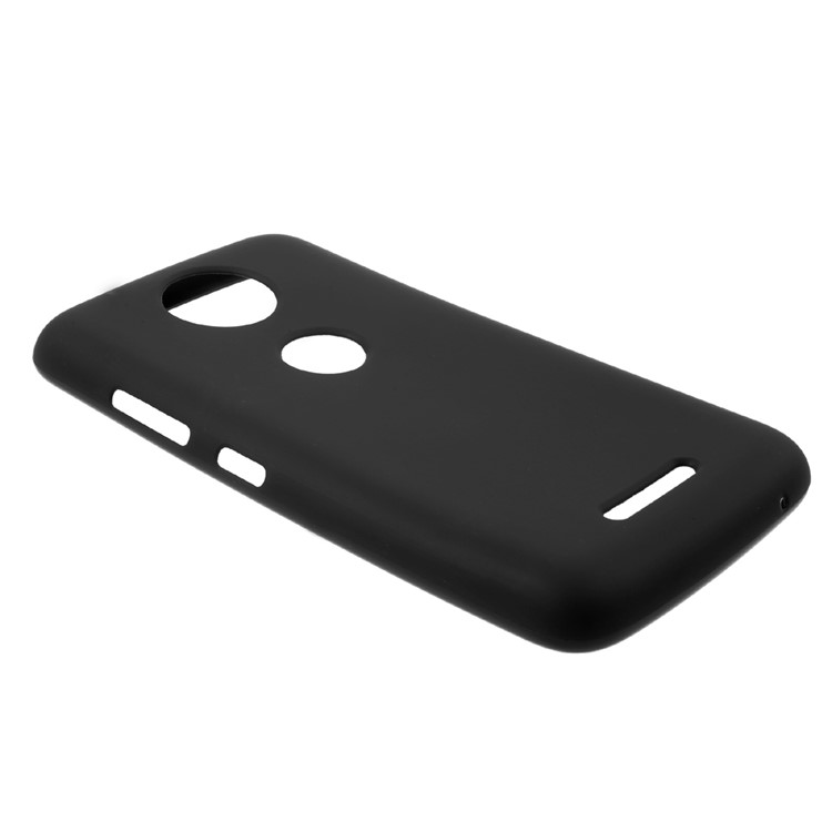 Matte Soft TPU Phone Casing for Motorola Moto C Plus - Black-3
