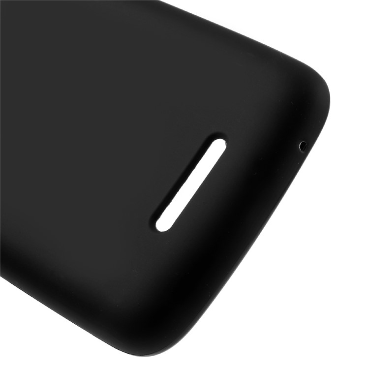Matte Soft TPU Phone Casing for Motorola Moto C Plus - Black-4