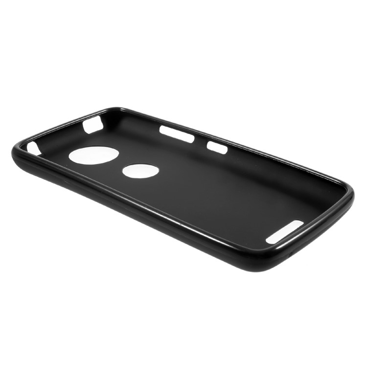 Matte Soft TPU Phone Casing for Motorola Moto C Plus - Black-7