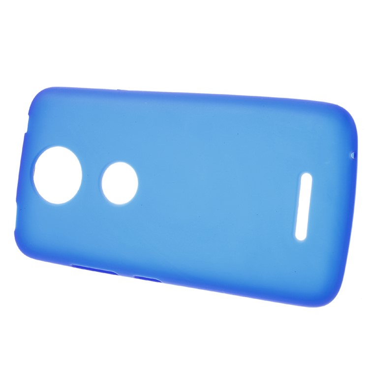 Matte Soft TPU Back Casing for Motorola Moto C Plus - Blue-2