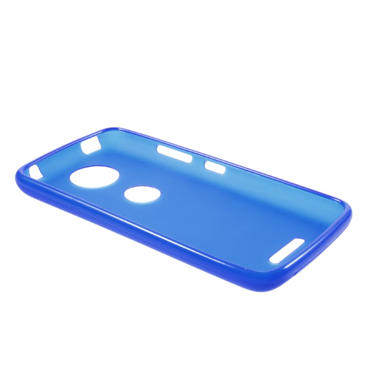 Matte Soft TPU Back Casing for Motorola Moto C Plus - Blue-4