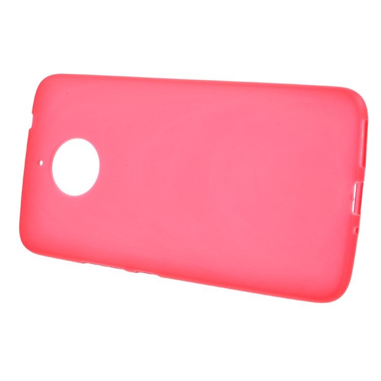 Matte TPU Cell Phone Casing for Motorola Moto E4 Plus EU Version - Red-2