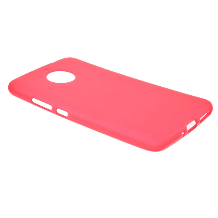 Matte TPU Cell Phone Casing for Motorola Moto E4 Plus EU Version - Red-3