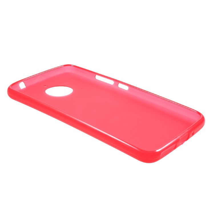Matte TPU Cell Phone Casing for Motorola Moto E4 Plus EU Version - Red-4