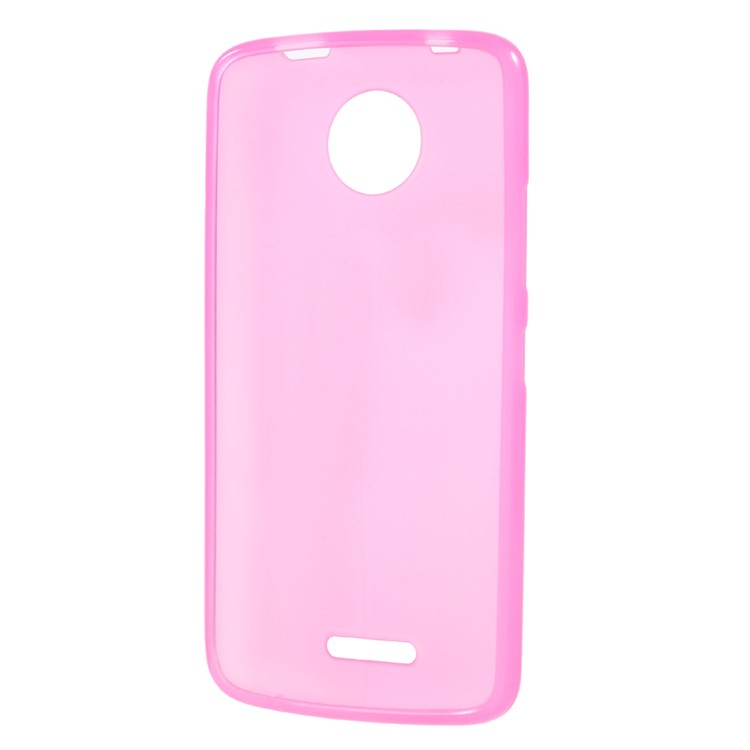 Matte Soft TPU Phone Shell pour Motorola Moto C - Rose-2
