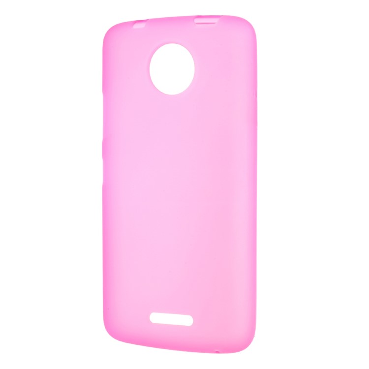 Matte Soft TPU Phone Shell pour Motorola Moto C - Rose-3