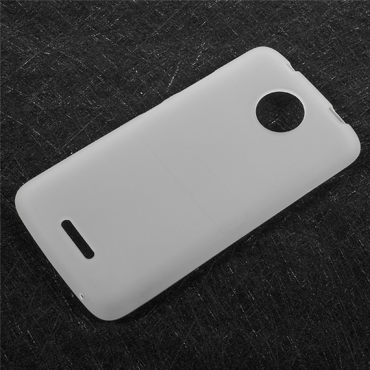 Soft Matte TPU boîtier de téléphone mobile pour Motorola Moto C - Blanc-1