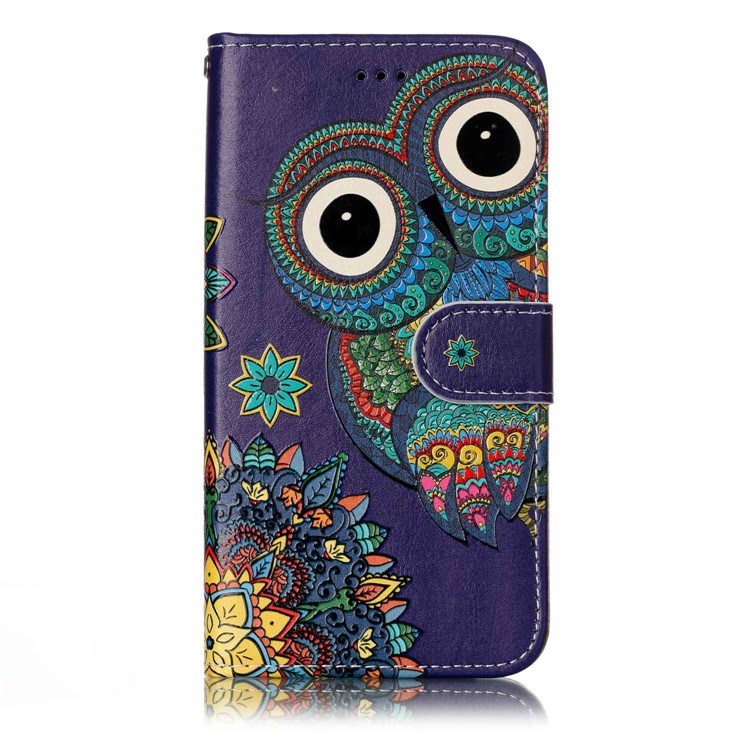Embossed Pattern PU Leather Cell Phone Shell for Motorola Moto G5 - Owl-2