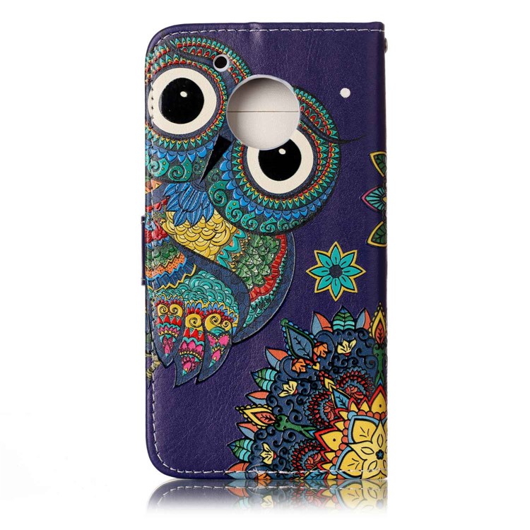 Embossed Pattern PU Leather Cell Phone Shell for Motorola Moto G5 - Owl-3
