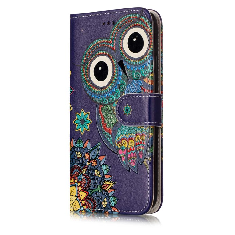 Embossed Pattern PU Leather Cell Phone Shell for Motorola Moto G5 - Owl-4