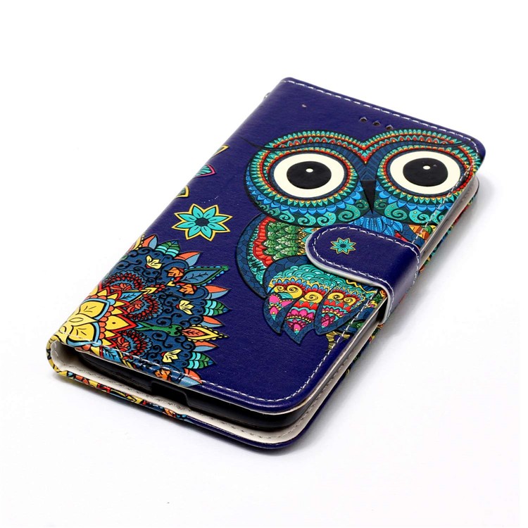 Embossed Pattern PU Leather Cell Phone Shell for Motorola Moto G5 - Owl-6