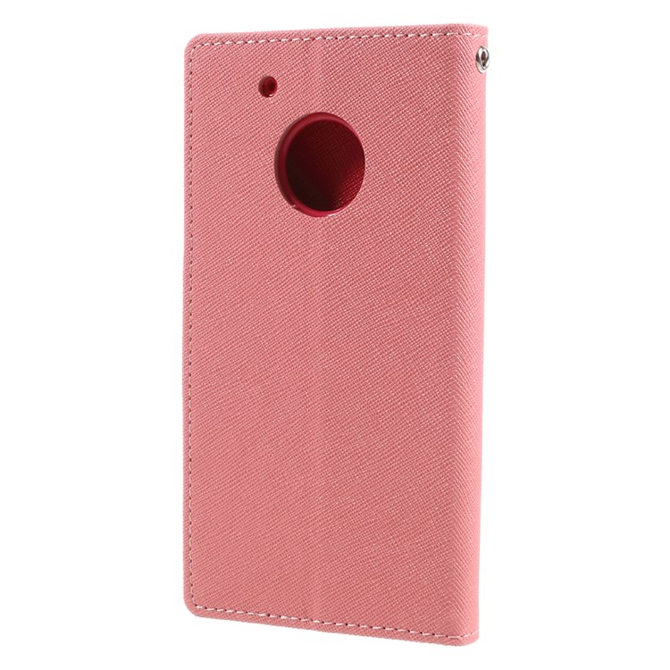 MERCURY GOOSPERY Fancy Diary Leather Folio Flip Shell for Motorola Moto G5 Plus - Pink-2