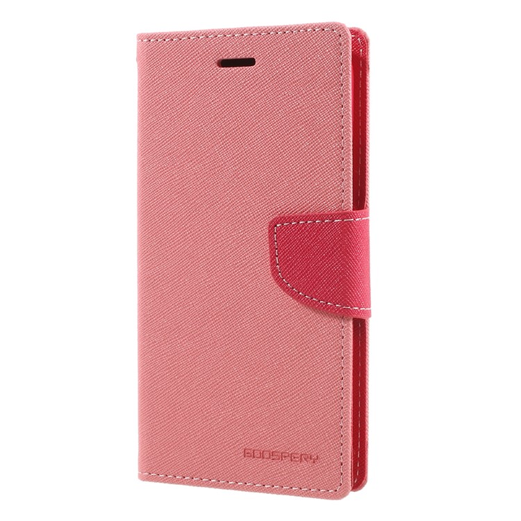 MERCURY GOOSPERY Fancy Diary Leather Folio Flip Shell for Motorola Moto G5 Plus - Pink-3