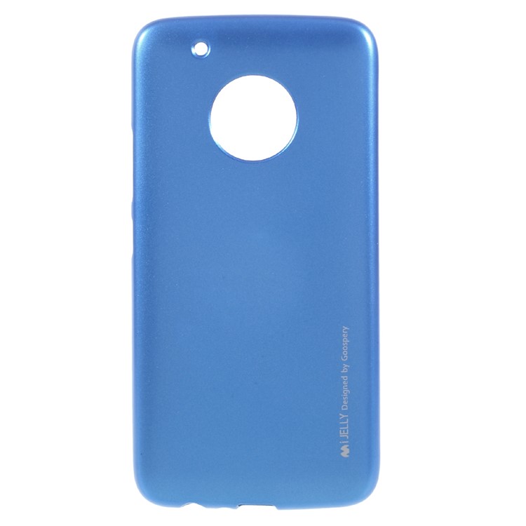 MERCURY GOOSPERY i JELLY Metallic TPU Flexible Cell Phone Cover for Motorola Moto G5 Plus - Blue-1