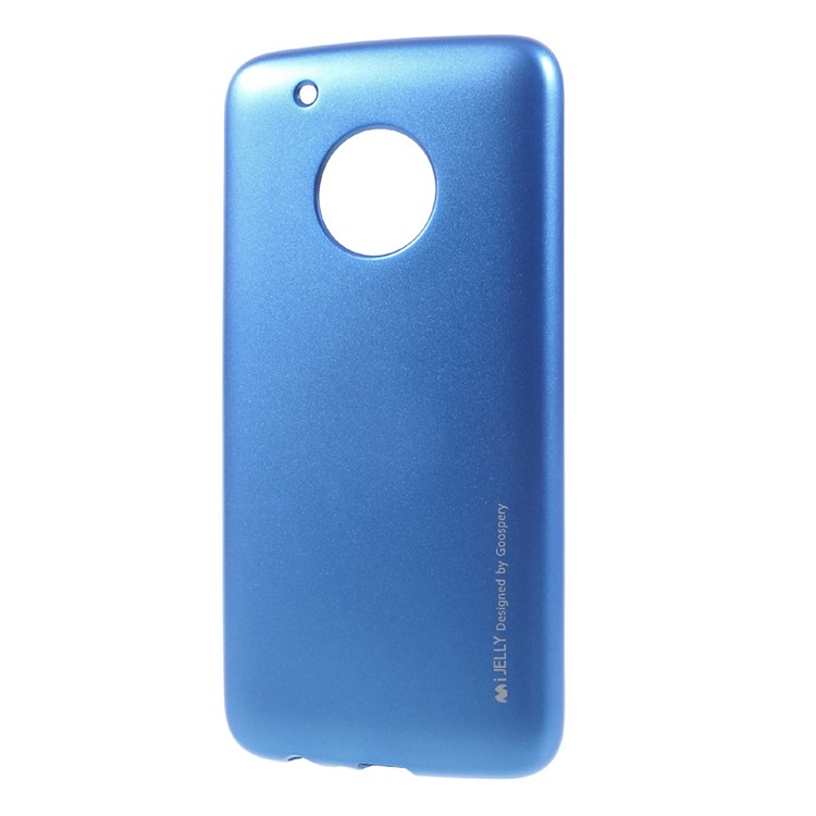 MERCURY GOOSPERY i JELLY Metallic TPU Flexible Cell Phone Cover for Motorola Moto G5 Plus - Blue-2