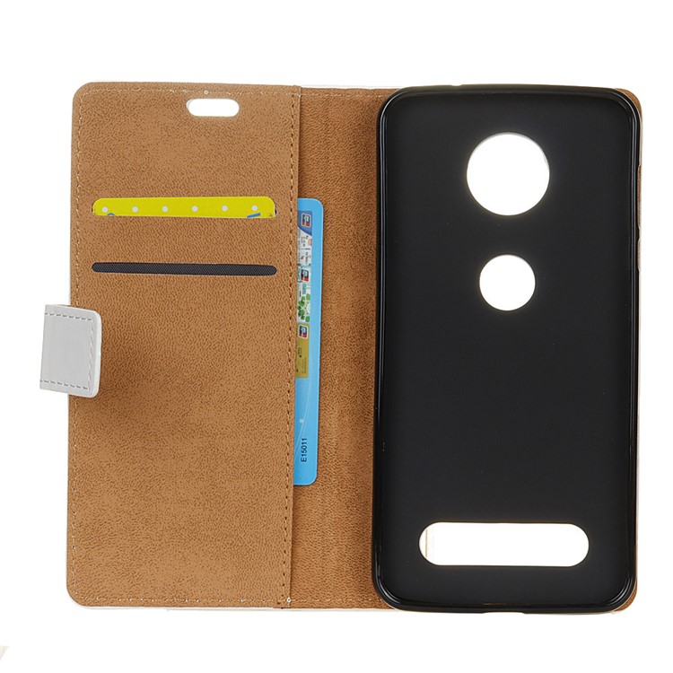 Pattern Printing Leather Wallet Case with Stand for Motorola Moto Z Force 2017 - Eiffel Tower and Maple Leaves-7