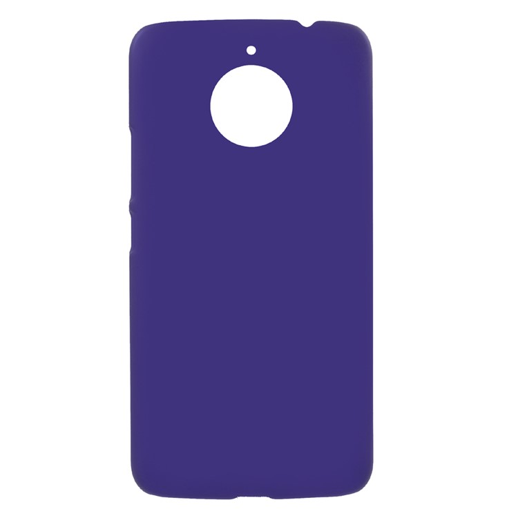 Rubberized Plastic Hard Back Shell for Motorola Moto E4 Plus EU Version - Dark Blue-1